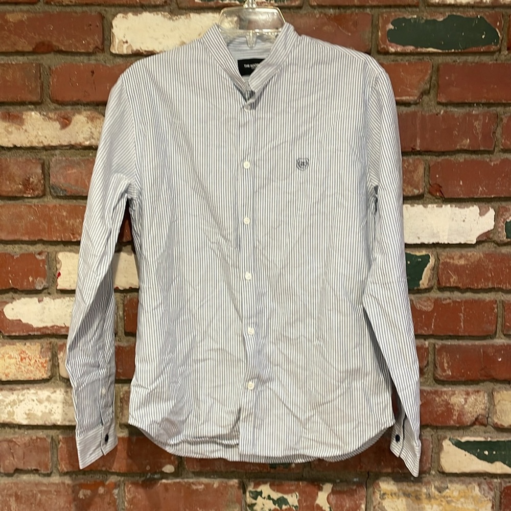 The Kooples - Striped Blue Shirt  size Medium NWT - Picture 2 of 6